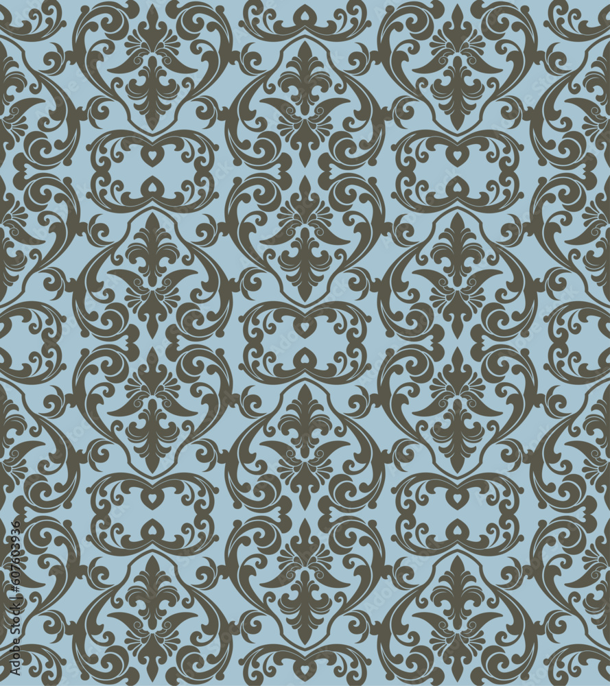 Seamless background from a floral ornament, Fashionable modern wallpaper or textile
