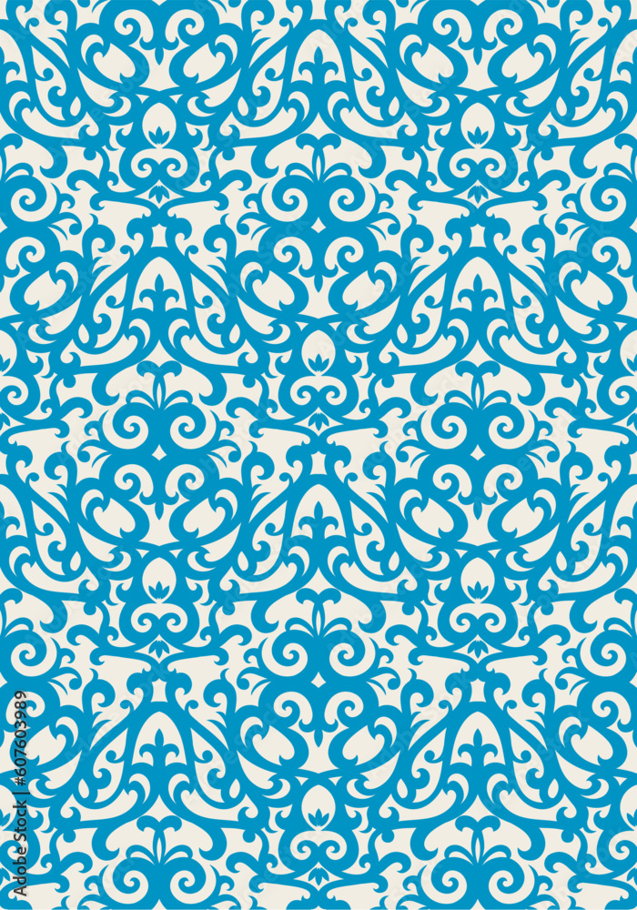 Seamless background from a floral ornament, Fashionable modern wallpaper or textile