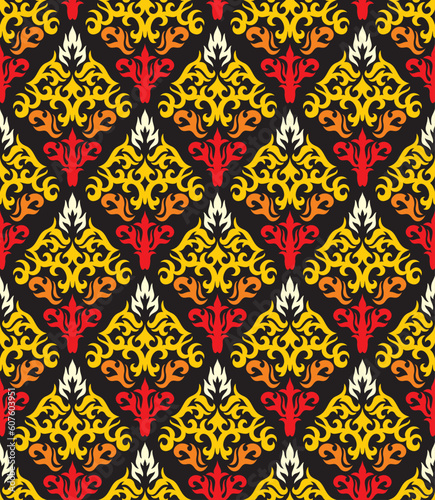 Seamless background from a floral ornament, Fashionable modern wallpaper or textile