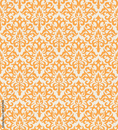 Seamless background from a floral ornament, Fashionable modern wallpaper or textile