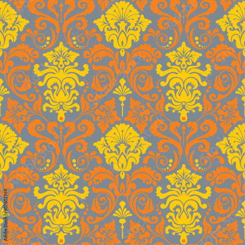 Seamless background from a floral ornament, Fashionable modern wallpaper or textile