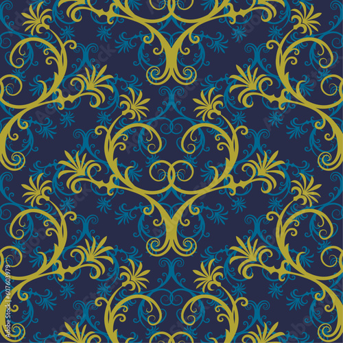 Seamless background from a floral ornament, Fashionable modern wallpaper or textile
