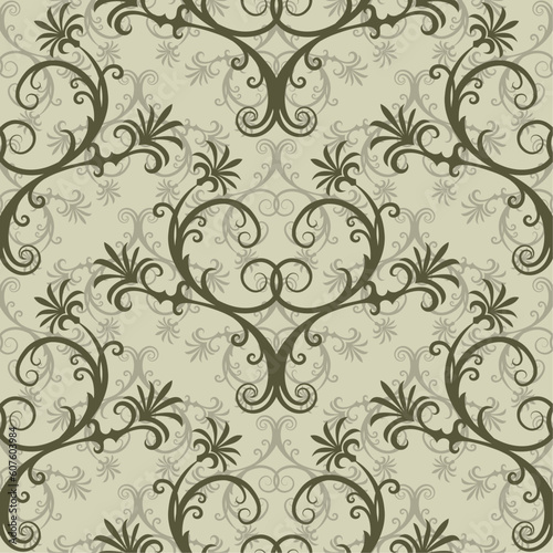 Seamless background from a floral ornament, Fashionable modern wallpaper or textile
