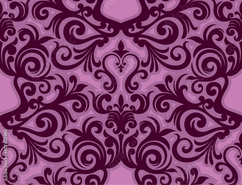 Seamless background from a floral ornament, Fashionable modern wallpaper or textile