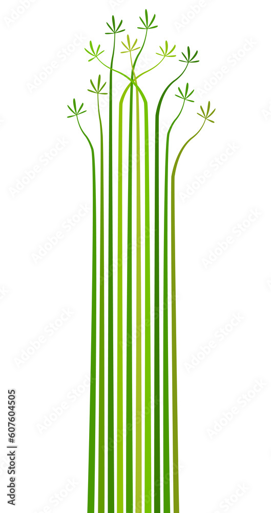 Fototapeta premium Abstract editable vector design element of stripes and leaves