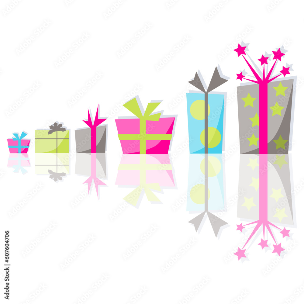 vector illustration of gift boxes