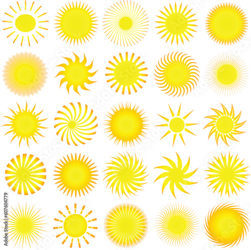 Lots of different sun icons