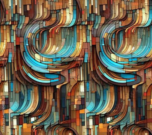 Modern Style Colorful Abstract Seamless Pattern