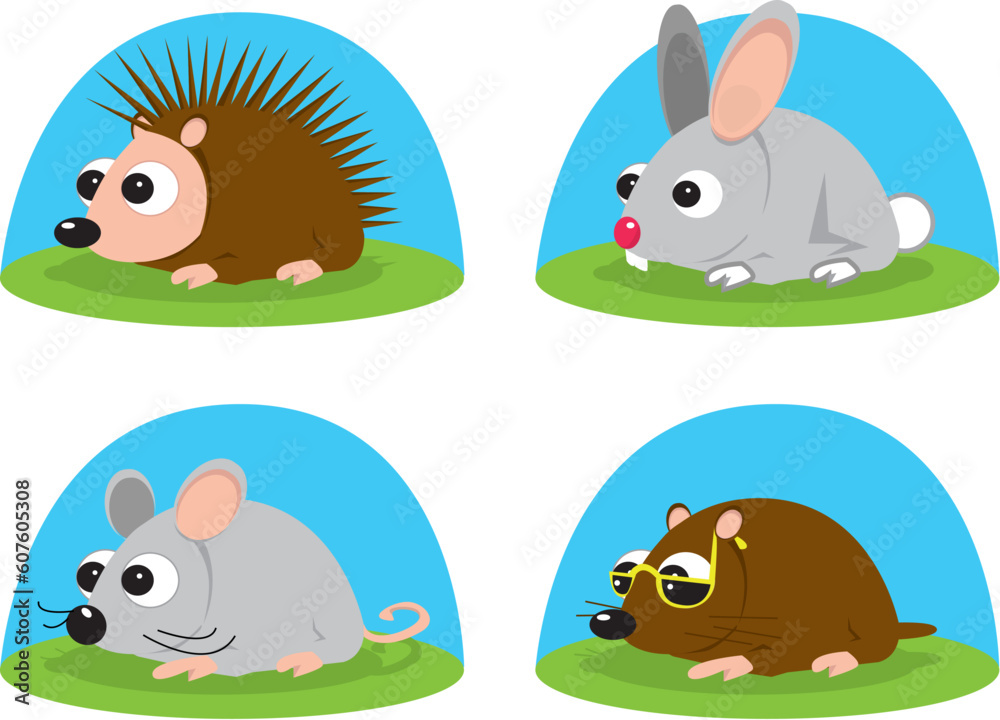 Illustration of little animals