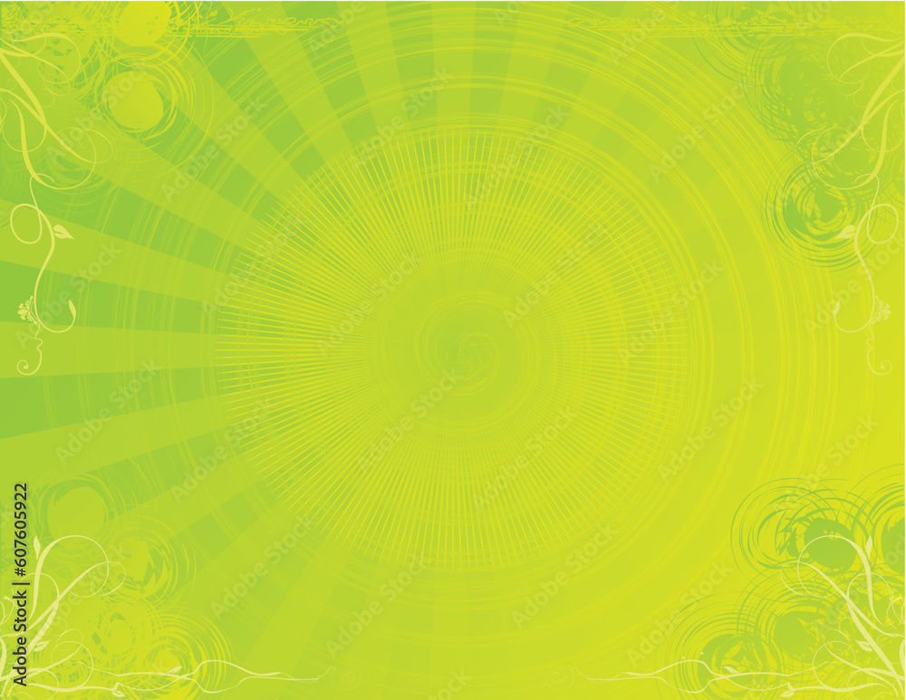Vector illustration - green abstract background made of floral elements and gradients Vector illustration - green abstract background made of floral elements and gradients