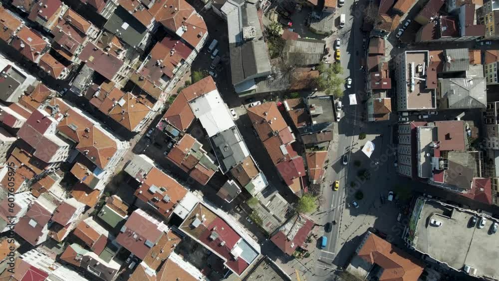Aerial view of a high density residential district in Istanbul downtown, Beyoglu, Turkey. Aerial view of a high density residential district in Istanbul downtown, Beyoglu, Turkey.