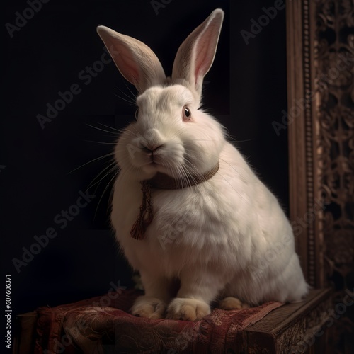 Majestic Charm: Enchanting Beveren Bunny © Emojibb.Family
