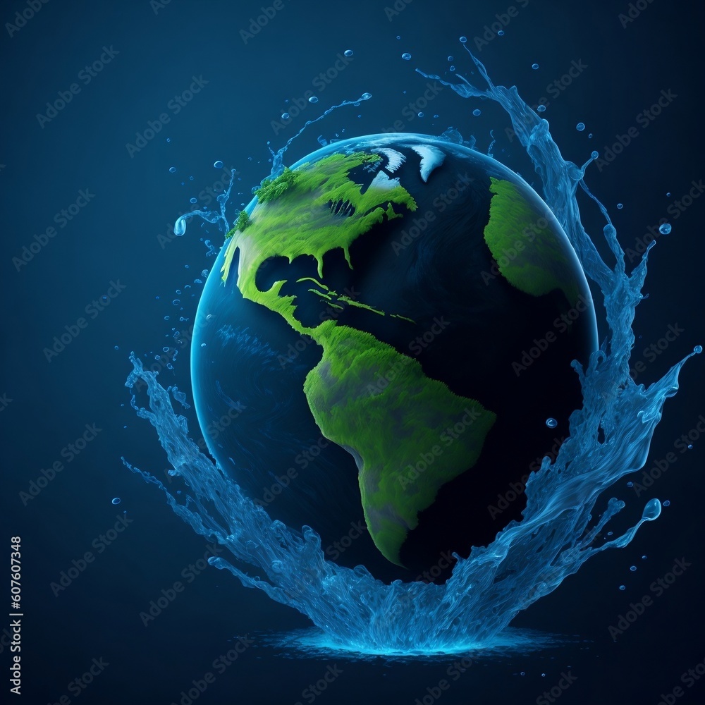 Fototapeta premium earth in space created with Generative AI technology