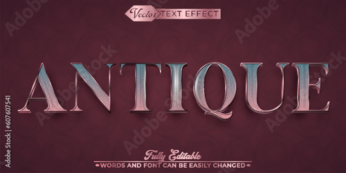 Elegant Antique Editable Text Effect Template