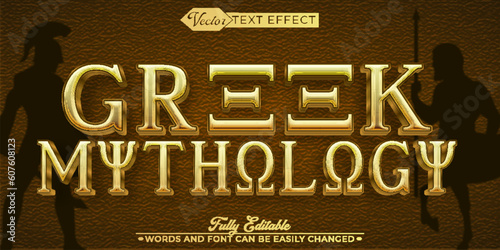 Ancient Greek Mythology Vector Editable Text Effect Template
