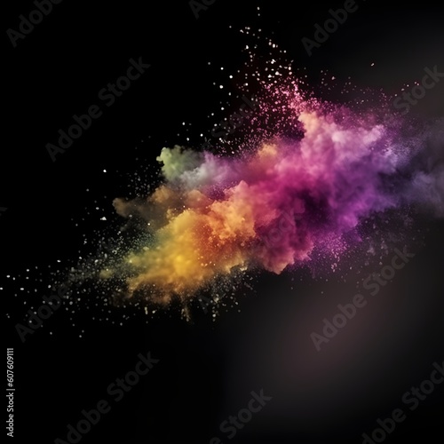 Chromatic eruption, witnessing the burst of colors in motion © Ranya Art Studio
