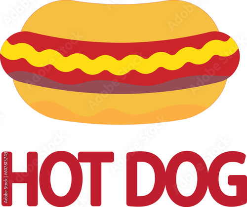 Color hot dog logo for any print photo