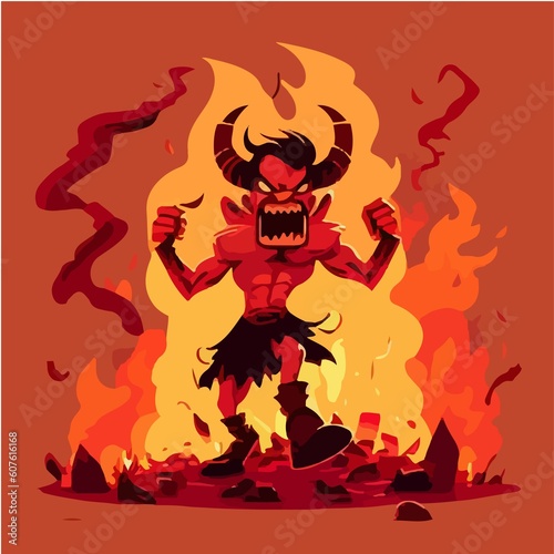devil in flames