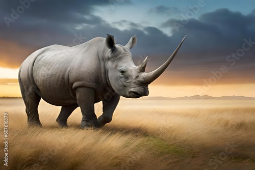 rhino in the wild