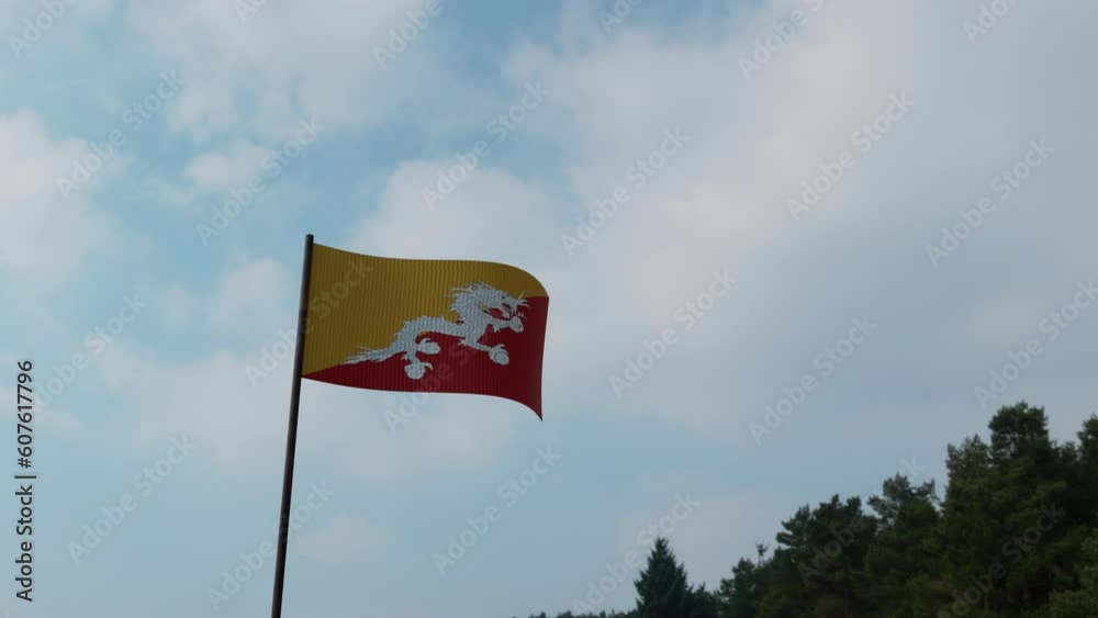 bhutan national flag 4k
