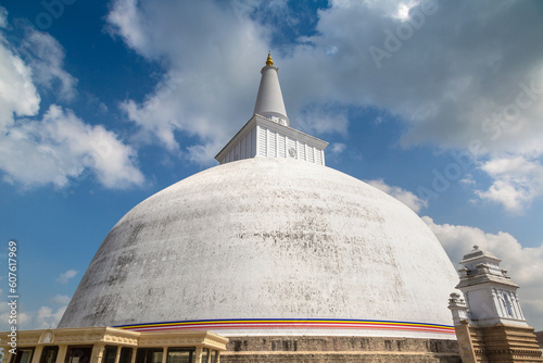 White Ruwanwelisaya stupa in Sri Lanka