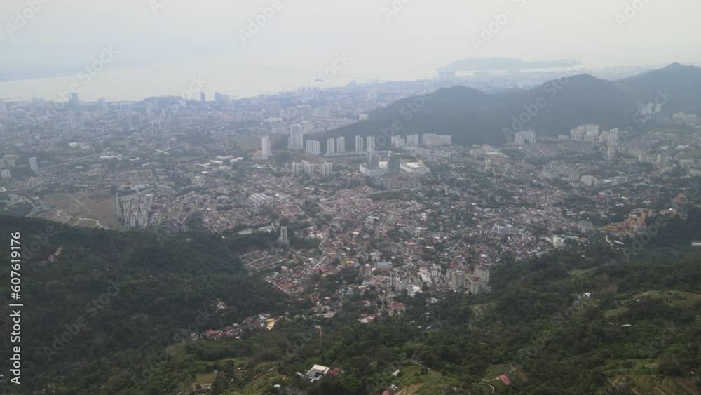 The aerial view of Penang Island in Malaysia The aerial view of Penang Island in Malaysia