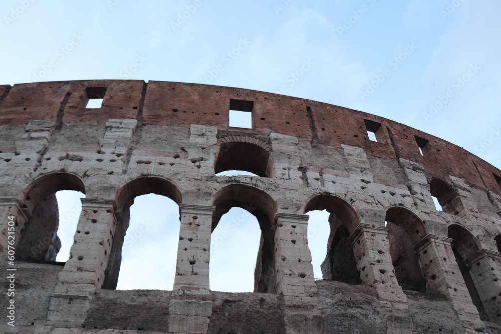 old european roman coliseum rome ruin building