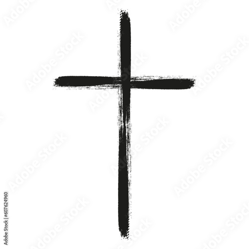 Vector cross silhouette. Christian symbol. Vector illustration.