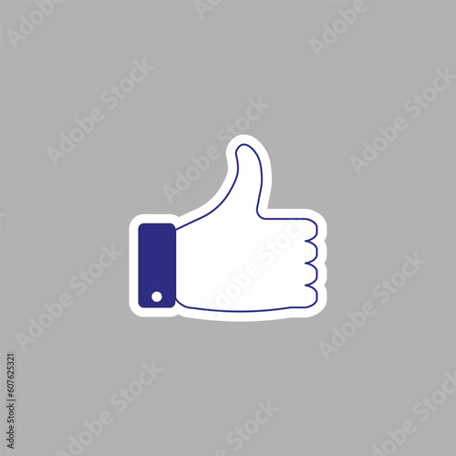 thumb up. Like icon. Social sign ok.Vector illustration.