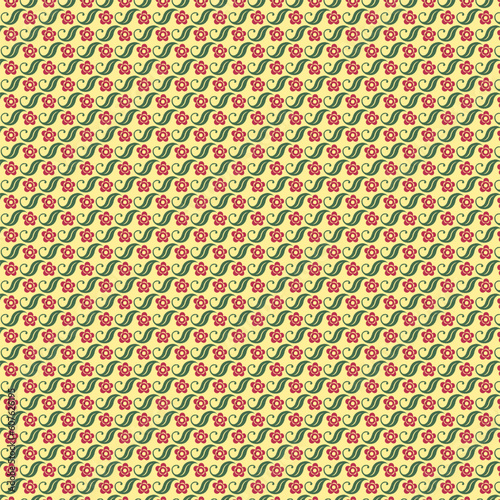 Flower Ornament Seamless Pattern Design