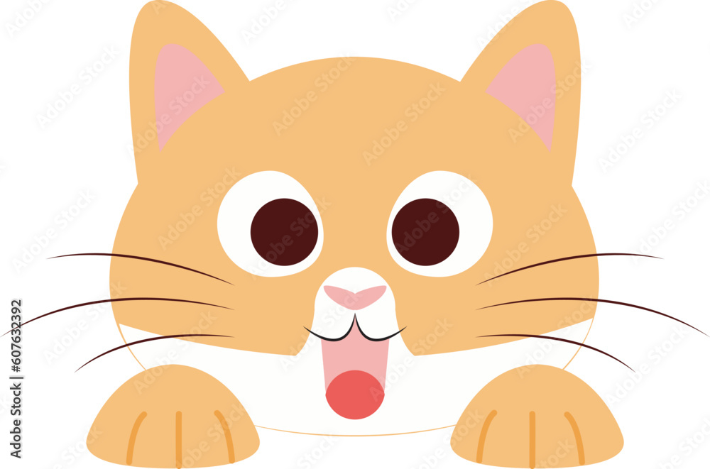 a vector icon design which is the shape of a cat with its mouth open, this design can be used as illustration of a cat, cute decorative element and cute cat emoticon a vector icon design which is the shape of a cat with its mouth open, this design can be used as illustration of a cat, cute decorative element and cute cat emoticon