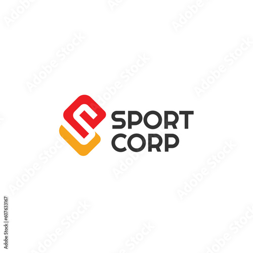 Modern Letter Mark Initial SPORT CORP logo design