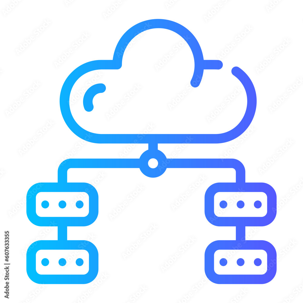 bigdata Line Gradient Icon bigdata Line Gradient Icon