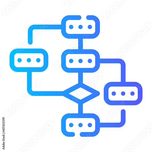 algorithm Line Gradient Icon