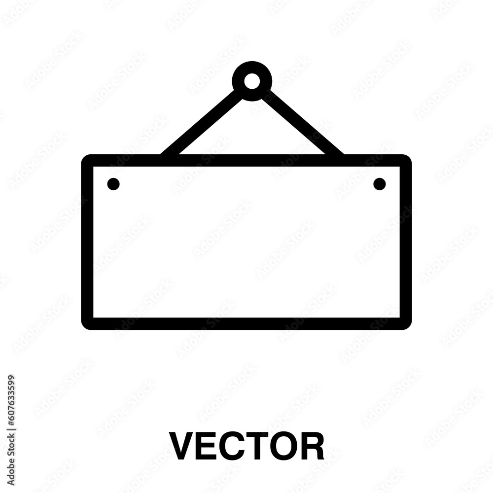 Hanging sign icon, vector illustration. vector hanging sign icon illustration isolated on White background.eps Hanging sign icon, vector illustration. vector hanging sign icon illustration isolated on White background.eps