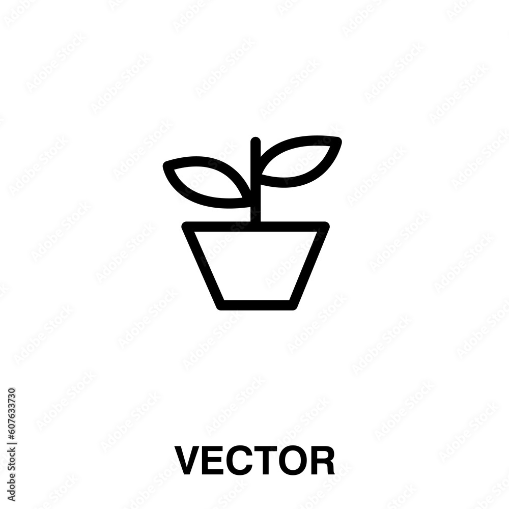 Plant pot icon, vector illustration. plant pot icon illustration isolated on white background, plant pot icon.eps Plant pot icon, vector illustration. plant pot icon illustration isolated on white background, plant pot icon.eps