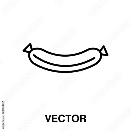 Sausage icon, vector illustration. sausage icon illustration isolated on white background