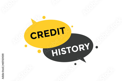 Credit history button web banner templates. Vector Illustration 
