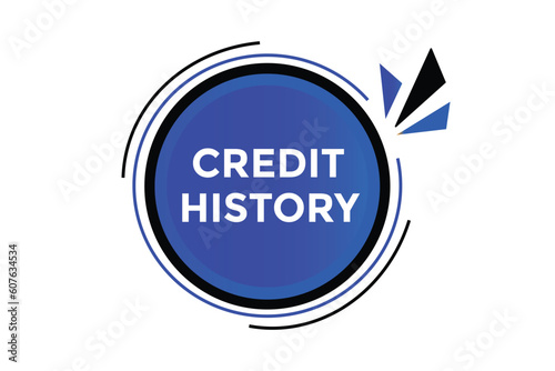 Credit history button web banner templates. Vector Illustration 
