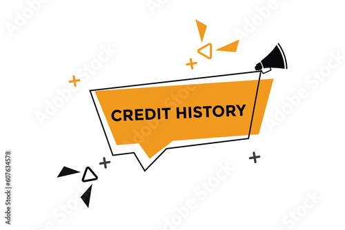 Credit history button web banner templates. Vector Illustration 

