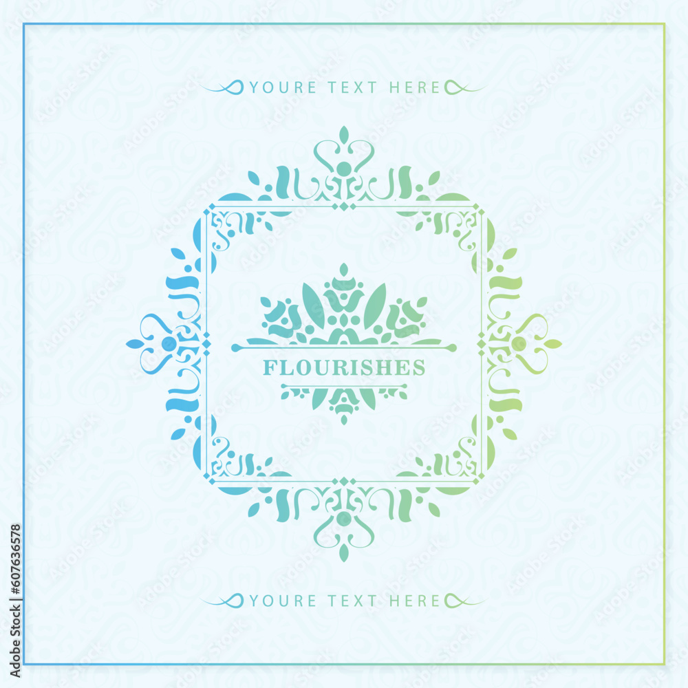colorful ornament greeting card vector template