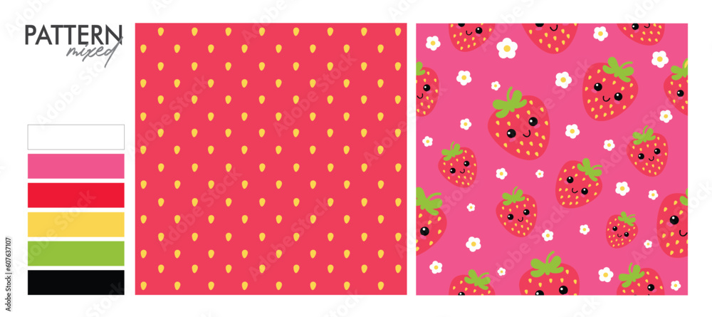 Samba Design: Strawberry Seamless Pattern.