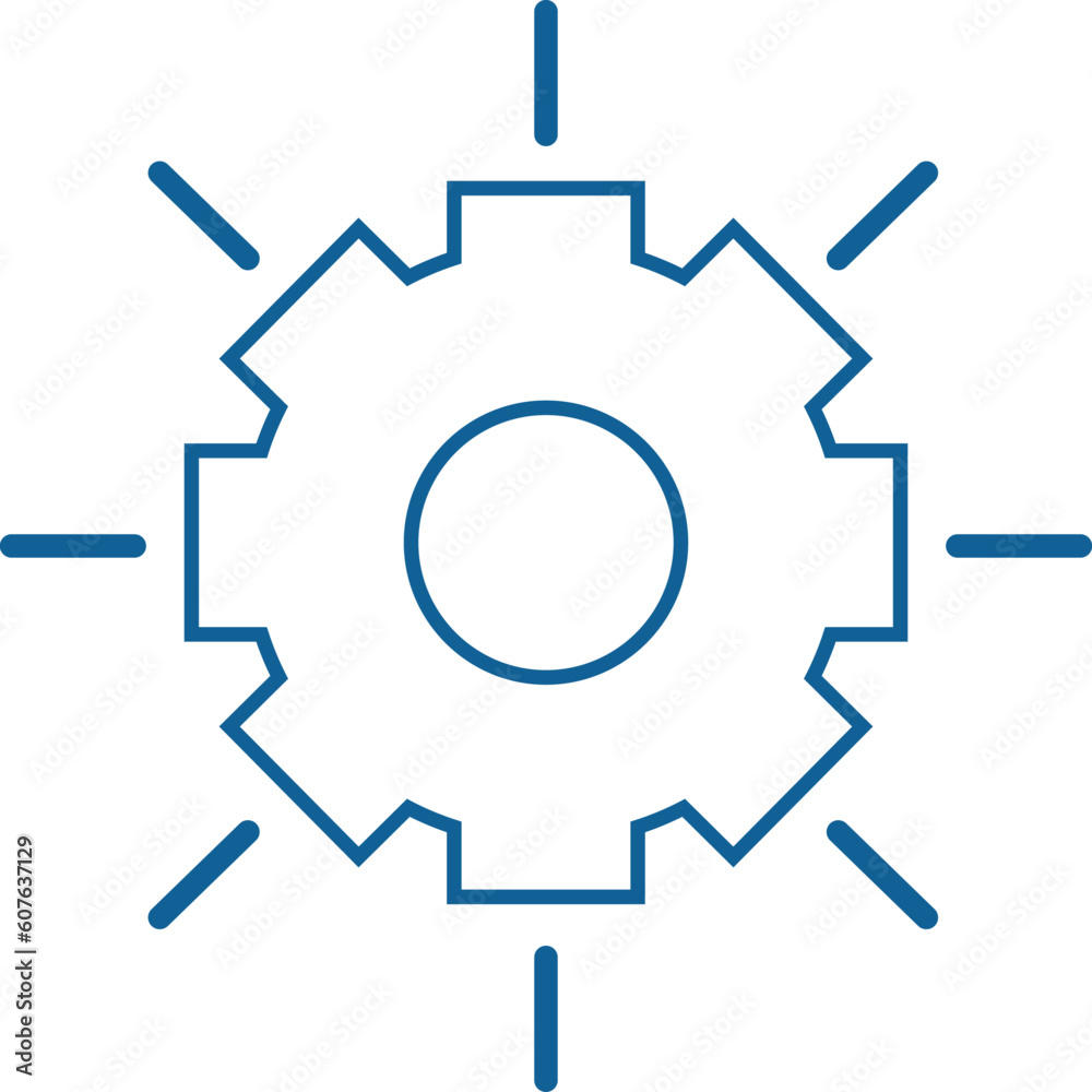 a vector icon design in the shape of a gear, this design has the meaning of system and management, this design has the theme management, systems, business and self development. This design can be used
