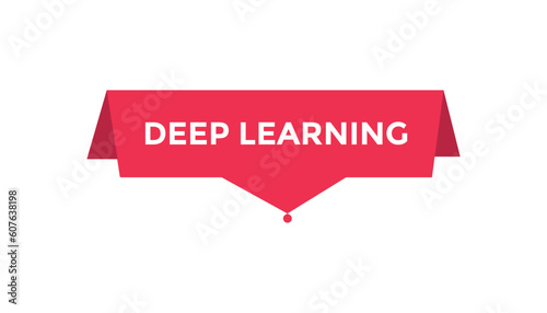 Deep learning button web banner templates. Vector Illustration 
