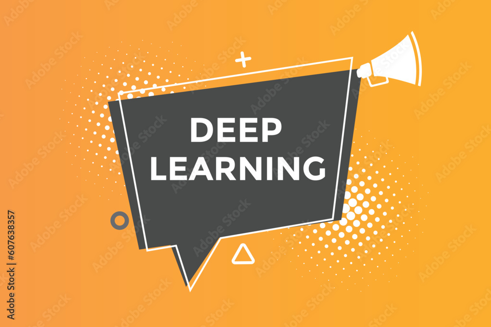 Deep learning button web banner templates. Vector Illustration 
