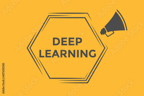 Deep learning button web banner templates. Vector Illustration 
