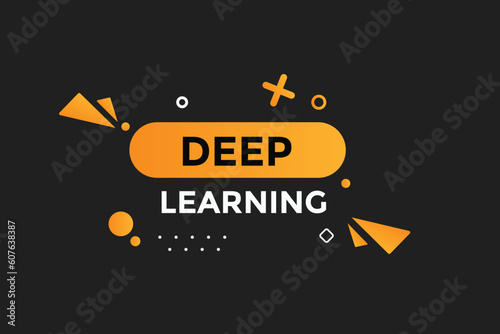 Deep learning button web banner templates. Vector Illustration 

