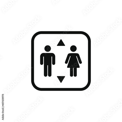 Wallpaper Mural Elevator lift symbol icon isolated on white background Torontodigital.ca