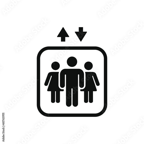 Elevator lift symbol icon isolated on white background