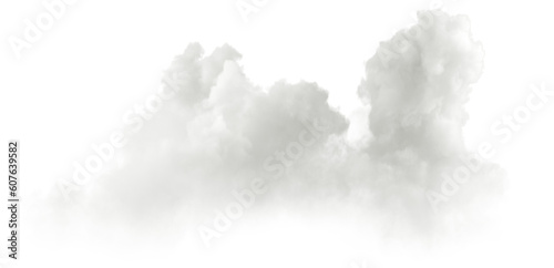 White soft clouds freedom shapes isolated 3d rendering png